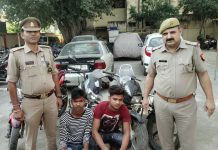 मुखबिर की सूचना पर दो वाहन चोर गिरफ्तार