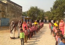 पहाड़गांव में निकाली वैक्सीन ,खसरा ,रूगैला जागरूकता प्रोग्राम की रैली