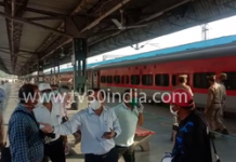 गुजरात से अलीगढ़ पहुंचे श्रमिक