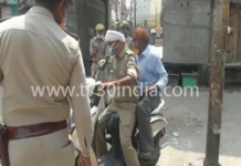 हाथरस जनपद में लॉकडाउन को लेकर पुलिस ने की चेक पोस्टो पर चेंकिंग