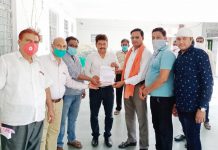 अखिल भारतीय उधोग व्यापार मंडल ने चाइना उत्पादकों का विरोध कर एसडीएम को सौपा ज्ञापन