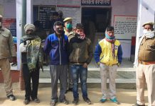 हाथरस : चंद्पा पुलिस ने चार अभियुक्तों को शांति भंग मैं किया गिरफ़्तार