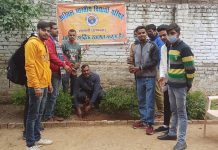 सासनी में अखिल भारतीय विद्यार्थी परिषद पदाधिकारियों ने किया पौधारोपण