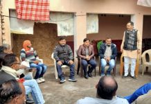 सासनी : श्रीराममंदिर निर्माण निधि हेतु आरएसएस सेवकों ने की बैठक