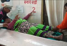 सासनी : अज्ञात वाहन की टक्कर से महिला हुई घायल