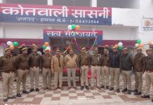 सासनी : कोतवाली में मनाया गया 72 वां गणतंत्र दिवस