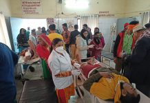 सासनी : टेंपो बाइक की टक्कर में दो घायल