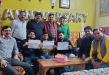 सासनी : रोटरी क्लब पदाधिकारियों ने मनाया 116 वां रोटरी जन्मोत्सव