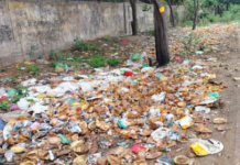 सिकंदराराऊ : सामुदायिक स्वास्थ्य केंद्र के मार्ग पर लगे हैं गंदगी के अंबार ,राहगीर परेशान