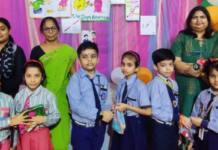 सिकंदराराऊ : टैगोर इंटरनेशनल स्कूल में राखी महोत्सव मनाया