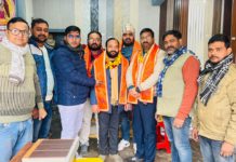 भाजपा के नवनियुक्त नगर अध्यक्ष का जोशीला स्वागत