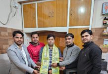 योगेश परमार का दूसरी बार मण्डल अध्यक्ष बनने पर किया स्वागत