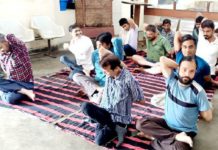 सिकंदराराऊ : भाजपा कार्यकर्ताओं ने किया योग शिविर का आयोजन