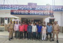 सिकन्दराराऊ : पुलिस ने किया थाना क्षेत्रान्तर्गत भिन्न भिन्न स्थानों पर शान्ति भंग करने वाले 21 व्यक्तियों को  गिरफ्तार