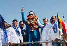 सादाबाद : डॉ. भीमराव अंबेडकर की 135वीं जयंती पर भव्य प्रभात फेरी, पंचशील झंडों के साथ गूंजा कस्बा