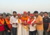 ऐहन में कुश्ती दंगल का अनिल सिसोदिया ने फीता काटकर किया उद्घाटन, पहलवानों के मिलवाए हाथ